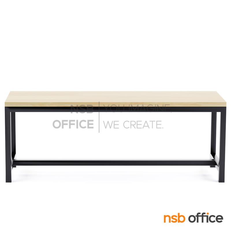 เก้าอี้ม้านั่งไม้ยางพารา รุ่น Libble (ลิบเบิ้ล) 120W, 150W, 180W cm.  ขาเหล็กสีดำ