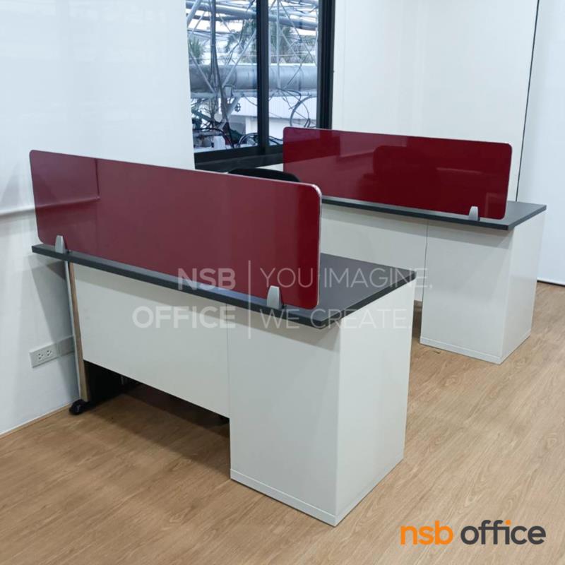 โต๊ะทำงาน 3 ลิ้นชัก มีบังโป๊ รุ่น Aeronic (แอโรนิค) ขนาด 120W ,135W ,150W cm. ขาเหล็ก