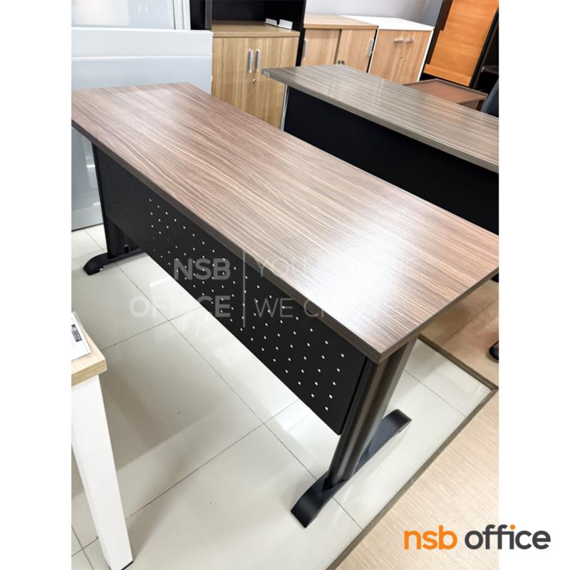 โต๊ะโล่ง รุ่น Ultimate (อัลทิเมต) ขนาด 120W, 150W cm.  โครงขาเหล็กสีดำ