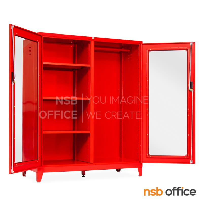 ชุดตู้เก็บอุปกรณ์ดับเพลิง 2 บานเปิดกระจก รุ่น Varonix (วาโรนิกซ์) ขนาด 3 และ 4 ฟุต พร้อมฐาน กุญแจล็อก