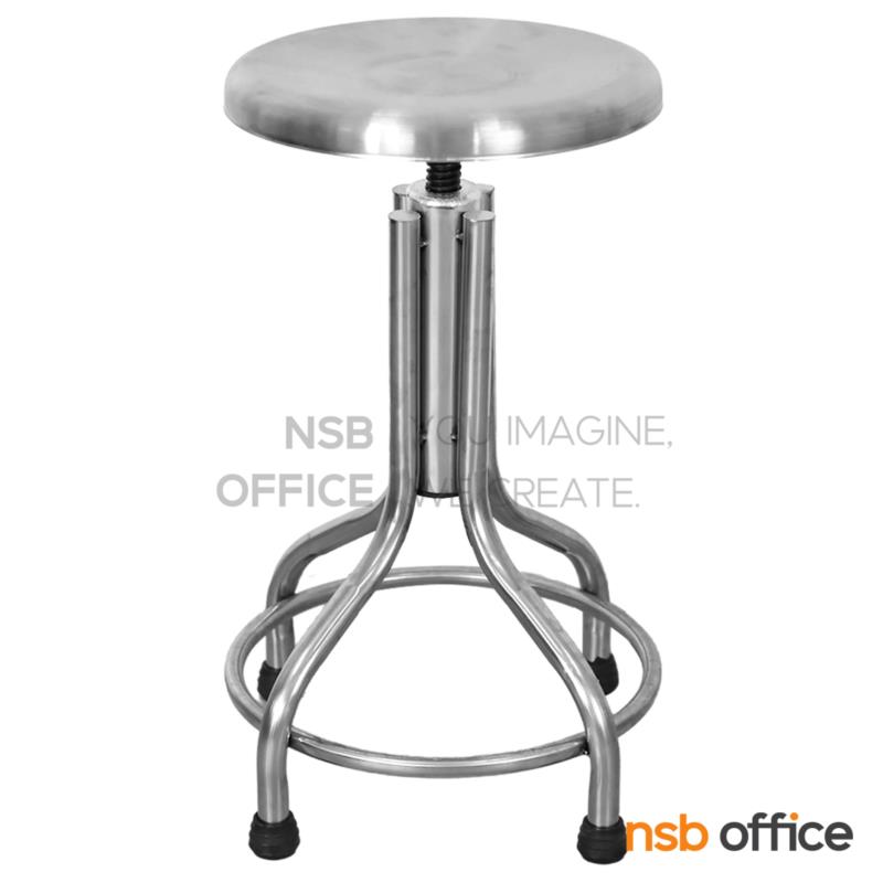 B02A108:เก้าอี้บาร์สแตนเลสสูง รุ่น Steave (สตีฟ)  มีพักเท้า