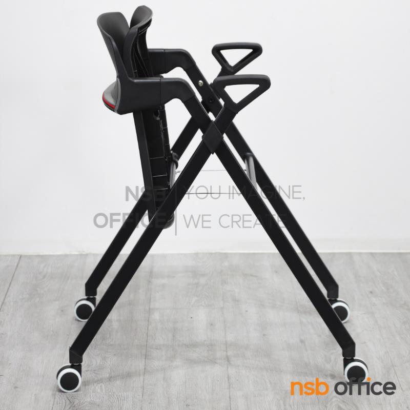 เก้าอี้อเนกประสงค์โพลี่ล้อเลื่อน  รุ่น Florida (ฟลอริดา)  โครงสีดำ