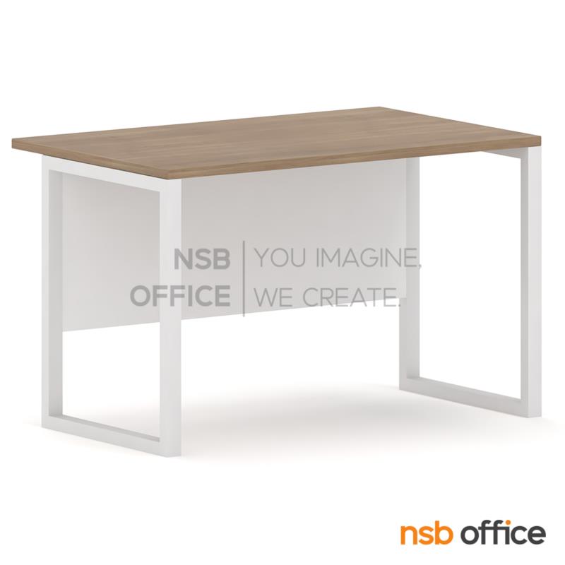 A10A122:โต๊ะทำงานขาเหล็ก  รุ่น Moschino II (มอสคิโน่ 2) รุ่นแผ่น top ยื่นหน้า 