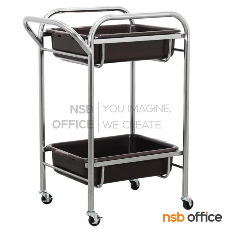 G12A223:รถเข็นกระบะเก็บจาน 2 ชั้น รุ่น KJ-262  ล้อล็อกได้