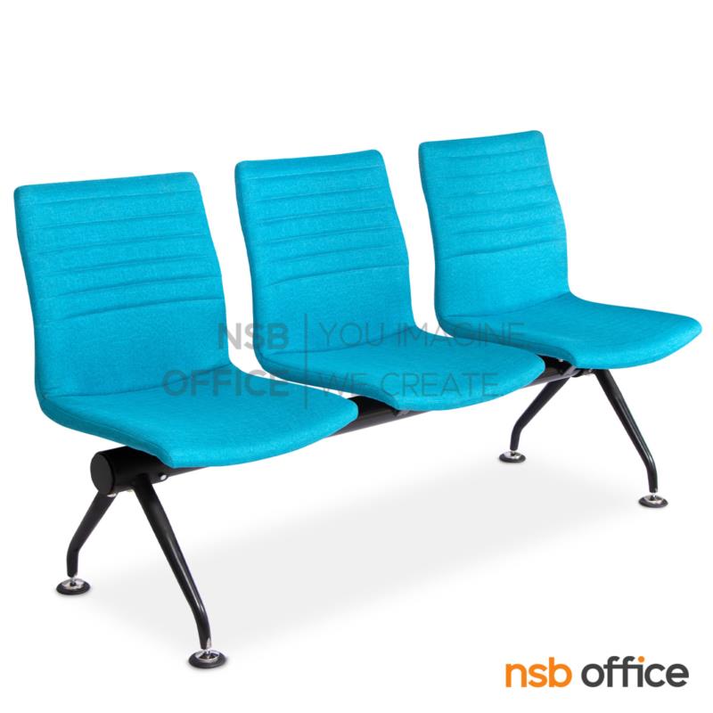 B06A172:เก้าอี้นั่งคอยหุ้มหนังเทียม รุ่น Robert (โรเบิร์ต)  3 ,4 ที่นั่ง ขนาด 162W ,215W cm. ขาเหล็กพ่นสีดำ