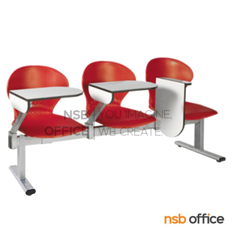 B17A028:เก้าอี้เลคเชอร์แถวเฟรมโพลี่ รุ่น D876 2 ,3 และ 4 ที่นั่ง ขาเหล็กพ่นสีเทา