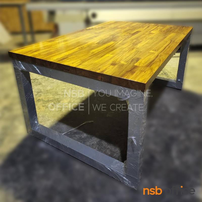 โต๊ะทำงานช่าง หน้าไม้เนื้อแข็ง รุ่น Maker (top ไม้สัก, ไม้ตะแบก) ขาเหล็กทำสี