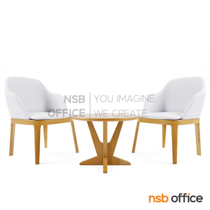 A14A277:ชุดโต๊ะบาร์หน้าไม้ยางพารา รุ่น Thatcher (แทตเชอร์)  พร้อมเก้าอี้ ขาไม้