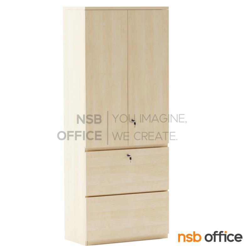 C03A061:ตู้เอกสาร 5 ชั้น บนบานเพ่ ล่างลิ้นชักบานเพ่แฟ้มแขวน รุ่น EP-3028 สูง 200 cm. เมลามีน 