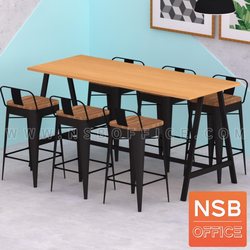 A22A015:โต๊ะประชุมกลุ่มย่อย บาร์สูง รุ่น Bar-A ขนาด 150W, 180W, 210W, 240W cm.  ขาเหล็ก 3 x 6 cm พ่นสี