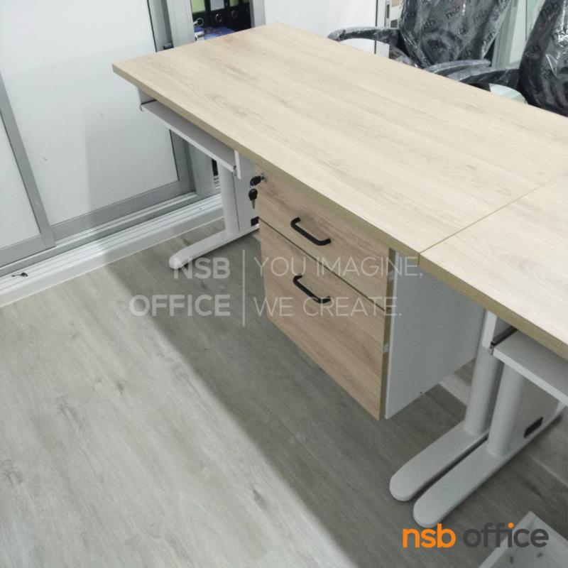 โต๊ะทำงาน รุ่น Corvus (คอร์เวิร์ส) ขนาด 120W*60D cm. โครงขาเหล็ก พร้อมถาดวางคีย์บอร์ด