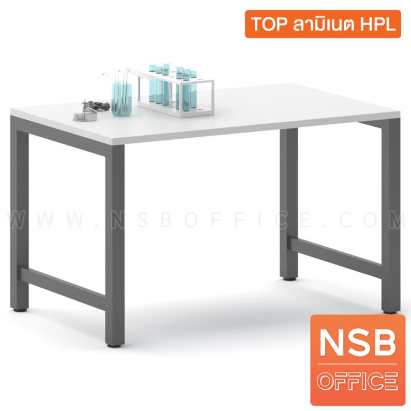 C12A021:โต๊ะปฏิบัติการ ลึก 75D cm รุ่น Pureflix (เพียวฟลิกซ์) หน้าท็อป HPL และ คอมแพคลามิเนต  ขาเหล็กทำสี Epoxy