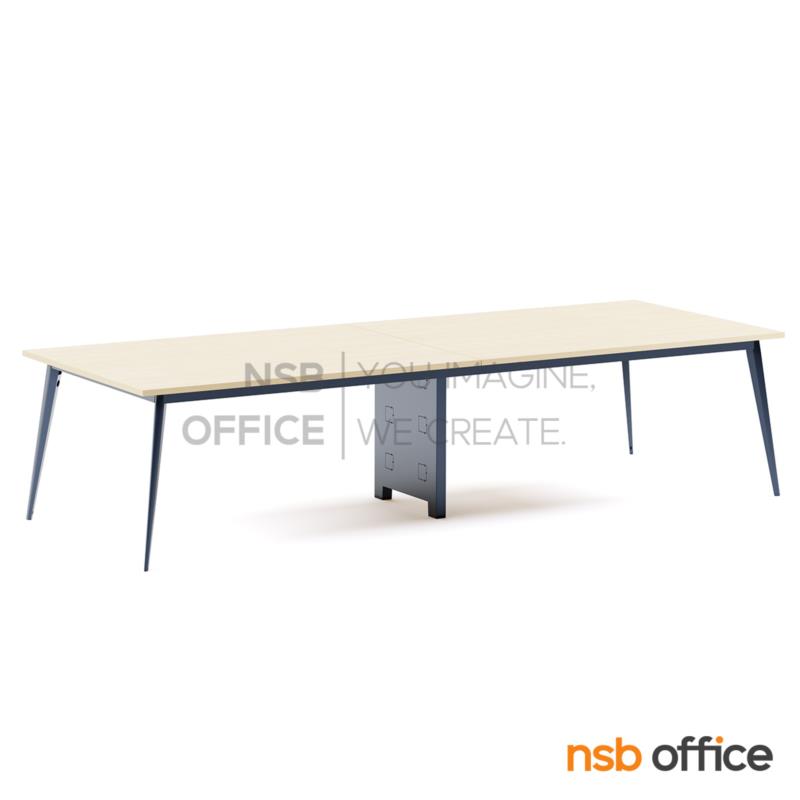 A05A259:โต๊ะประชุมทรงสี่เหลี่ยม รุ่น Saphira (ซาฟิร่า)  ขนาด 320W*120D cm. ขาเหล็กสีเทาฟ้า
