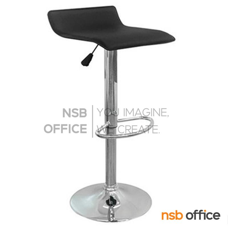 B18A024:เก้าอี้บาร์สูงหนังเทียม รุ่น BH-117-MODERN ขนาด 39W cm. โช๊คแก๊ส ขาโครเมี่ยมฐานจานกลม