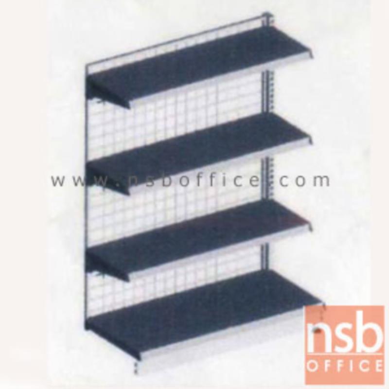 D06A002:ชั้นเหล็กซุปเปอร์มาร์เก็ต สูง 150 cm. หนา 0.5 mm. 4 แผ่นชั้น หน้าเดียว  รุ่น CK-F7 แบบตัวตั้งและตัวต่อ 