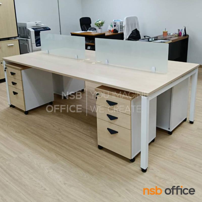 โต๊ะทำงานกลุ่ม 4 และ 6 ที่นั่ง  รุ่น Valrion (วาเรียน)  พร้อมตู้เอกสารใต้โต๊ะ