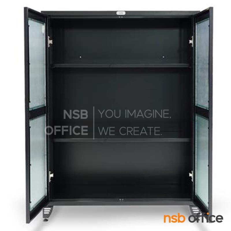 ตู้อเนกประสงค์ 2 บานเปิดกระจก รุ่น Ericorn (เอริคอร์น) ขนาด 90W* 38D* 120H cm. 