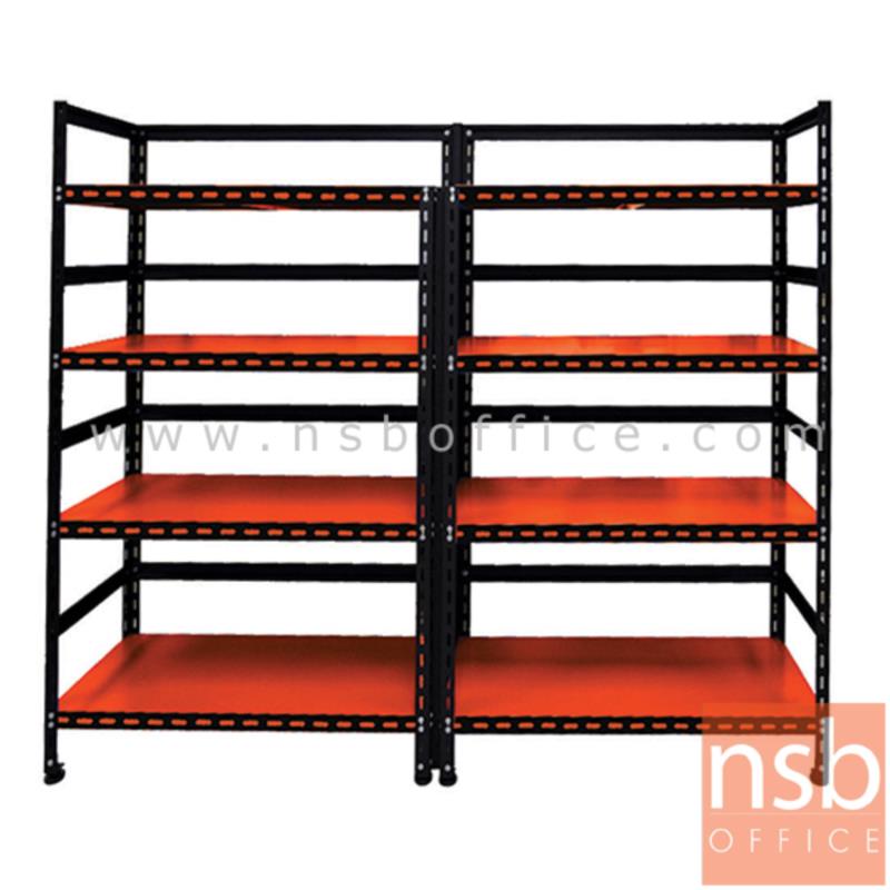 D03A027:ชั้นเหล็ก OFFICE-80 (160, 200, 300W / 160H cm.) 4+4 แผ่นชั้น มีขอบ รับน้ำหนัก 80KG/ชั้น