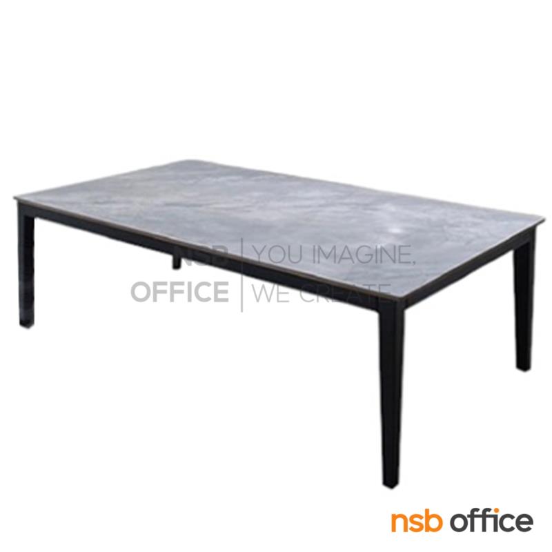 โต๊ะกลางหน้าหินเซรามิค รุ่น Ayla (ไอลา) ขนาด 120W cm. ขาเหล็กพ่นสีดำ