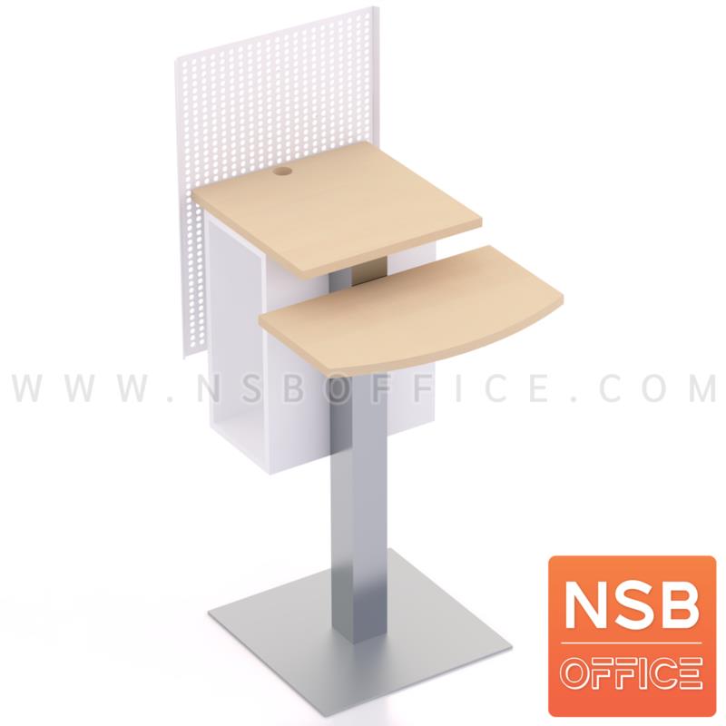 A11A091:เคาน์เตอร์คอมพิวเตอร์แบบยืน รุ่น Valerie (วาเลอรี่) ขนาด 110H cm. ฐานวาง CPU แบบกล่องไม้