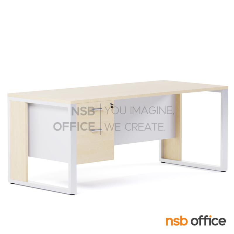 โต๊ะผู้บริหาร 2 ลิ้นชัก  รุ่น Levonix (เลโวนิกซ์) ขนาด 180W cm.  โครงขาเหล็ก