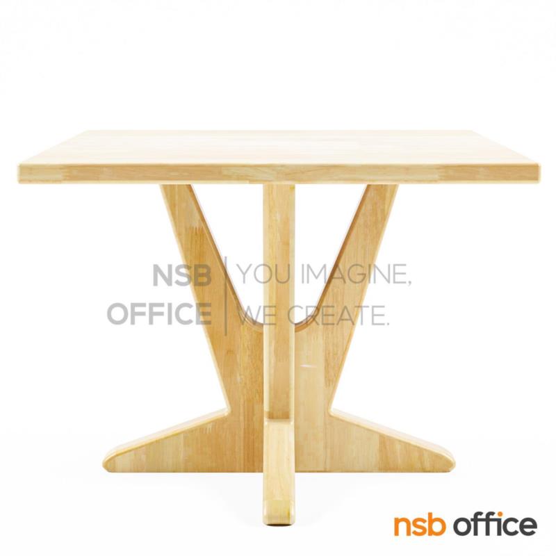B37A015:โต๊ะข้างหน้าไม้ยางพารา ท็อปเหลี่ยม รุ่น Thatcher 3 (แทตเชอร์ 3)   ขาไม้