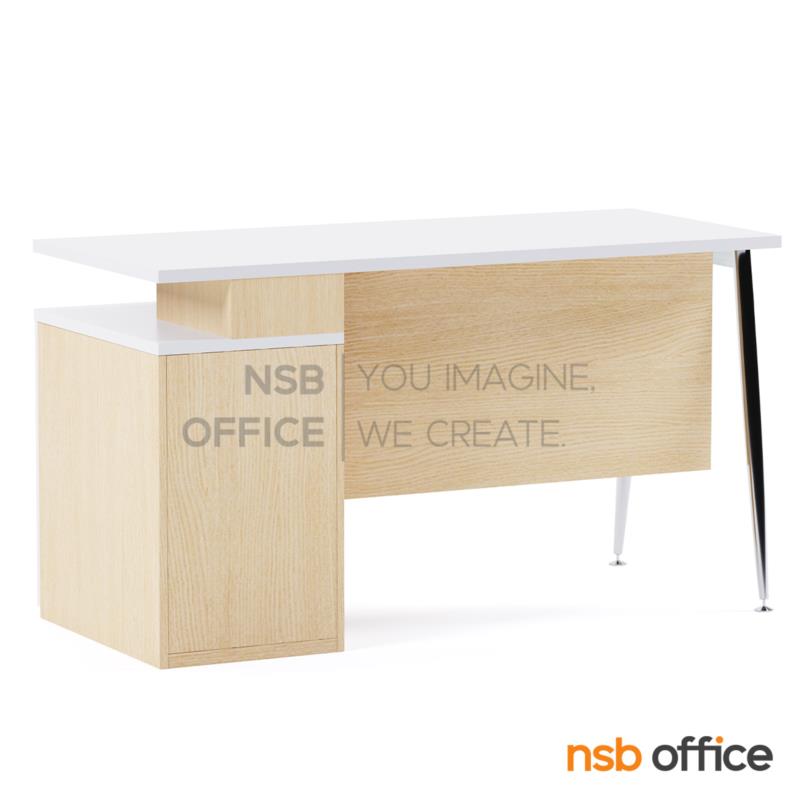 โต๊ะทำงาน 3 ลิ้นชัก รุ่น Emerson (เอเมอร์สัน) ขนาด 120W, 150W cm. บังตาไม้ ขาเหล็ก