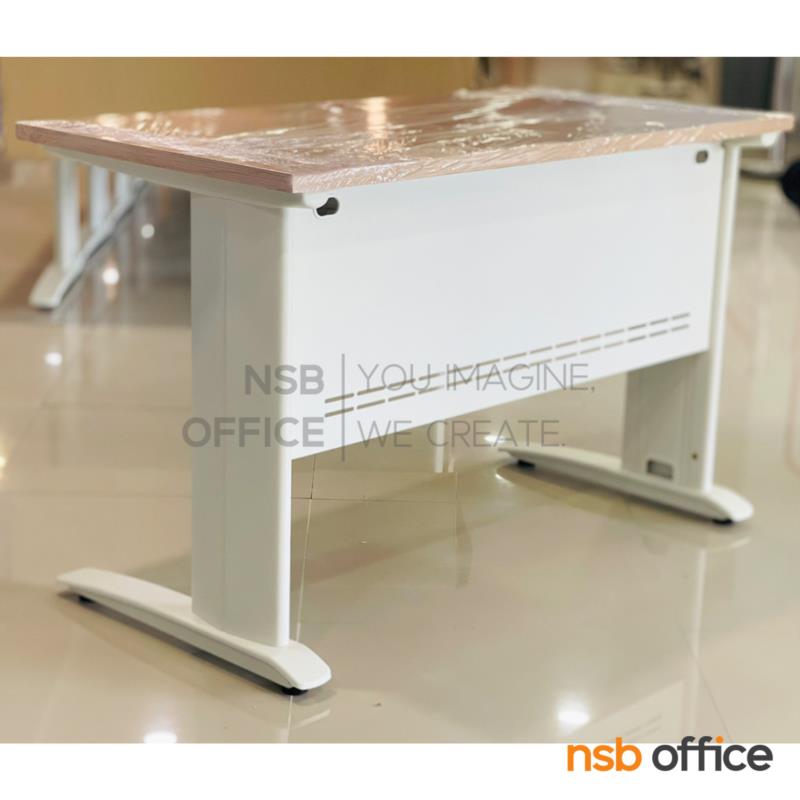 A10A105:โต๊ะทำงาน รุ่น Westcon (เวสต์คอน) ขนาด 120W, 150W cm. บังโป๊เหล็ก ขาเหล็กตัวแอลพ่นสี