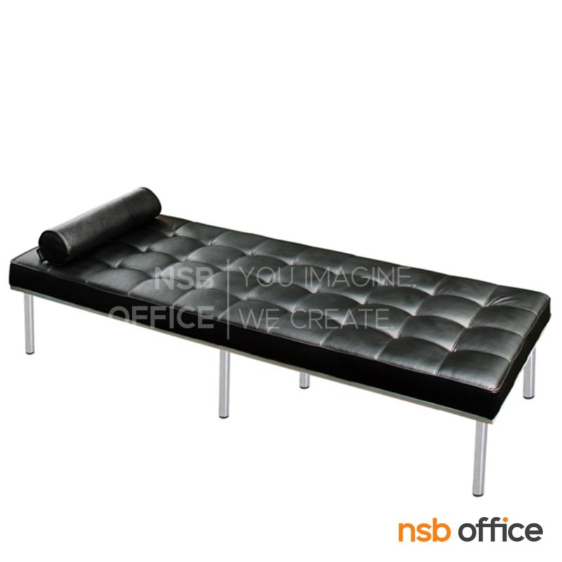 B12A281:เตียงนวดหุ้มหนัง รุ่น GD-MNTL  ขนาด 202W cm. พร้อมหมอน ขาเหล็ก