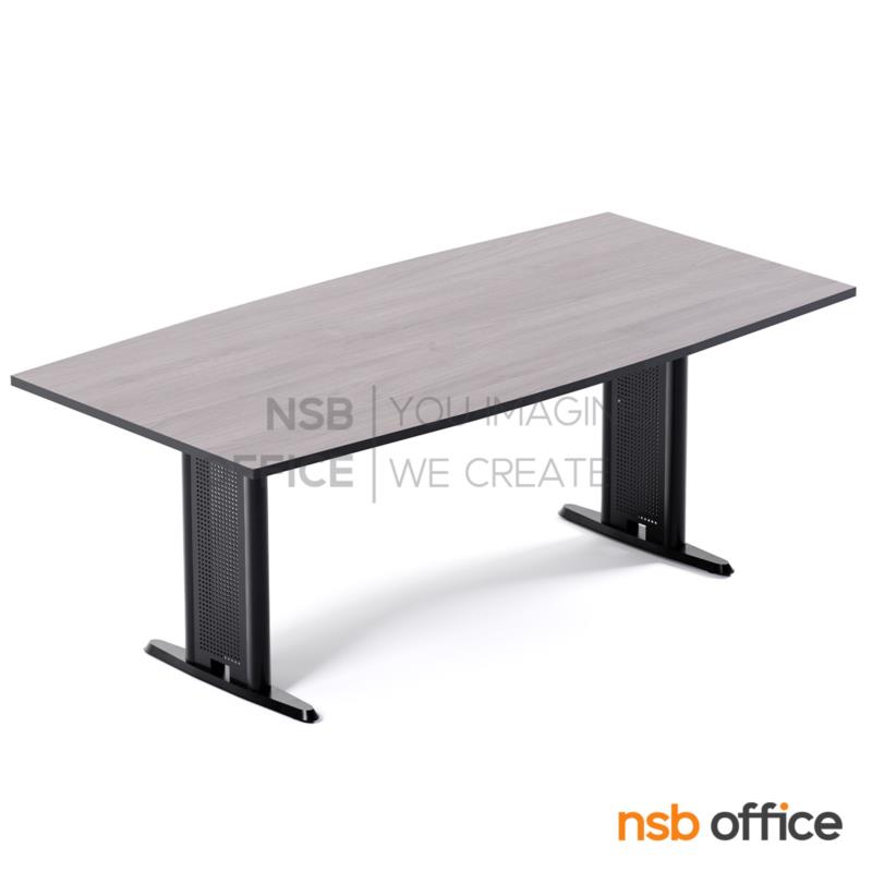 A05A048:โต๊ะประชุมทรงเรือ รุ่น Izzie (อิซซี่) 8, 10 ที่นั่ง ขนาด 200W, 240W cm. ขาเหล็กตัวที