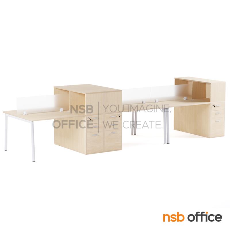 โต๊ะทำงานกลุ่ม รุ่น Agosto (อาโกสโต) 2, 4, และ 6 ที่นั่ง พร้อมมินิสกรีนกระจก