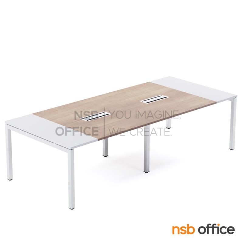 A05A175:โต๊ะประชุมทรงสี่เหลี่ยม 120D cm. รุ่น NSB-SQ12  พร้อมรางไฟแบบสองทาง รหัส A24A006