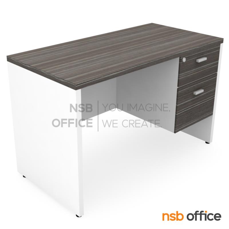 A13A055:โต๊ะทำงาน 2 ลิ้นชัก รุ่น Guinness ขนาด 120W cm. เมลามีน