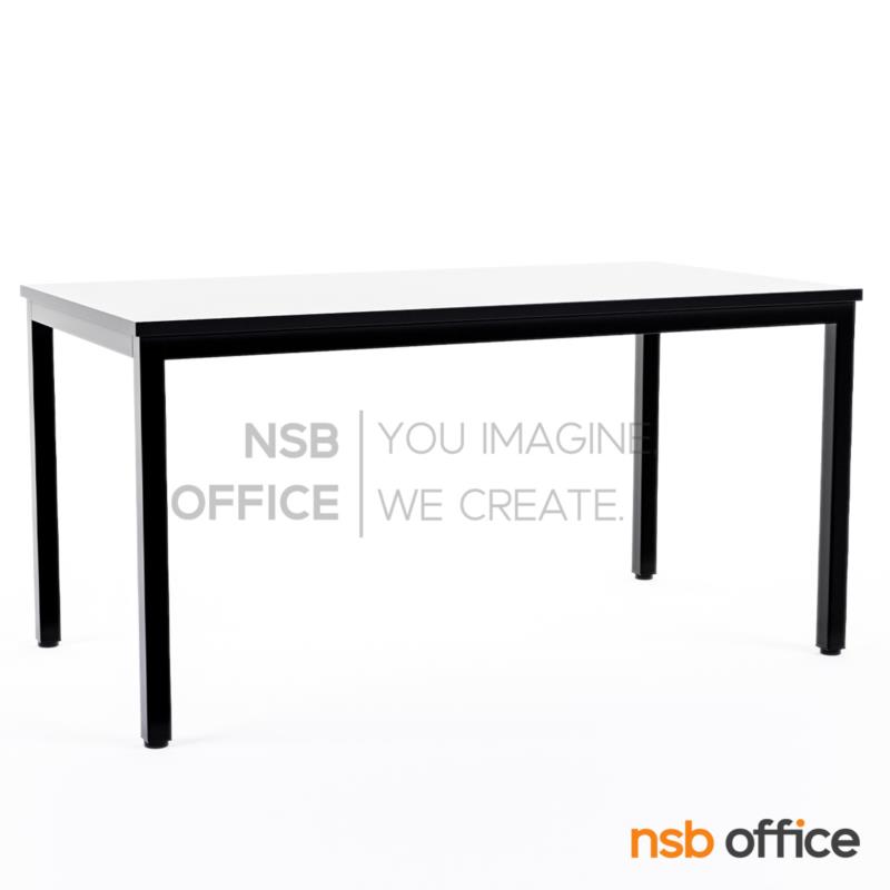 G14A276:โต๊ะหน้าท็อปโฟเมก้าขาว รุ่น Luwis (ลูวิส) ขนาด 150W cm. ขาเหล็ก