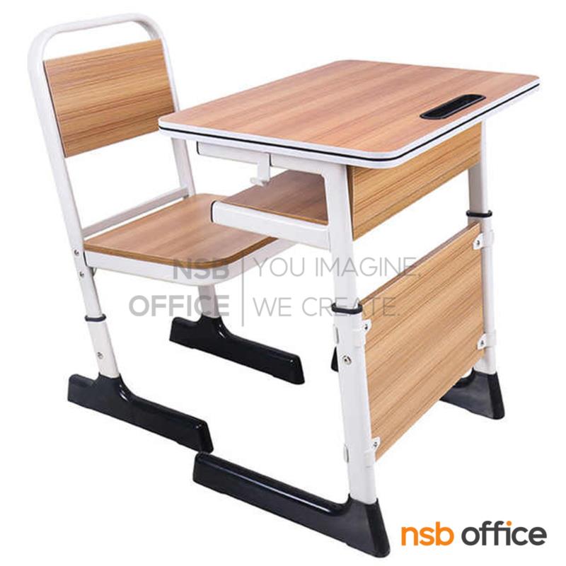 A17A102:ชุดโต๊ะและเก้าอี้นักเรียน รุ่น Celine (เซลีน) ขนาด 1 ที่นั่ง  มีที่วางหนังสือ และช่องวางปากกา