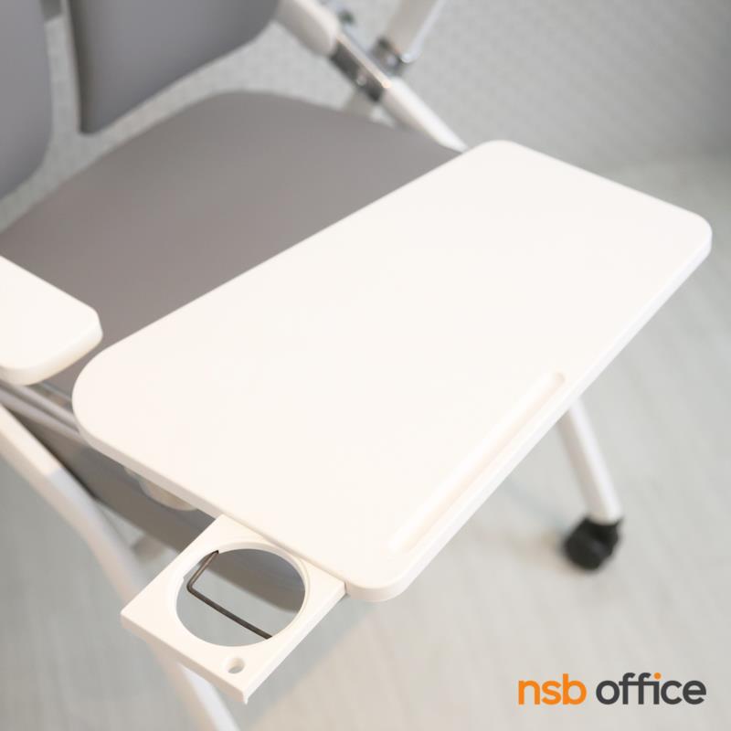 เก้าอี้เลคเชอร์  รุ่น Cody (โคดี้) ขาเหล็กล้อเลื่อนสีขาว 