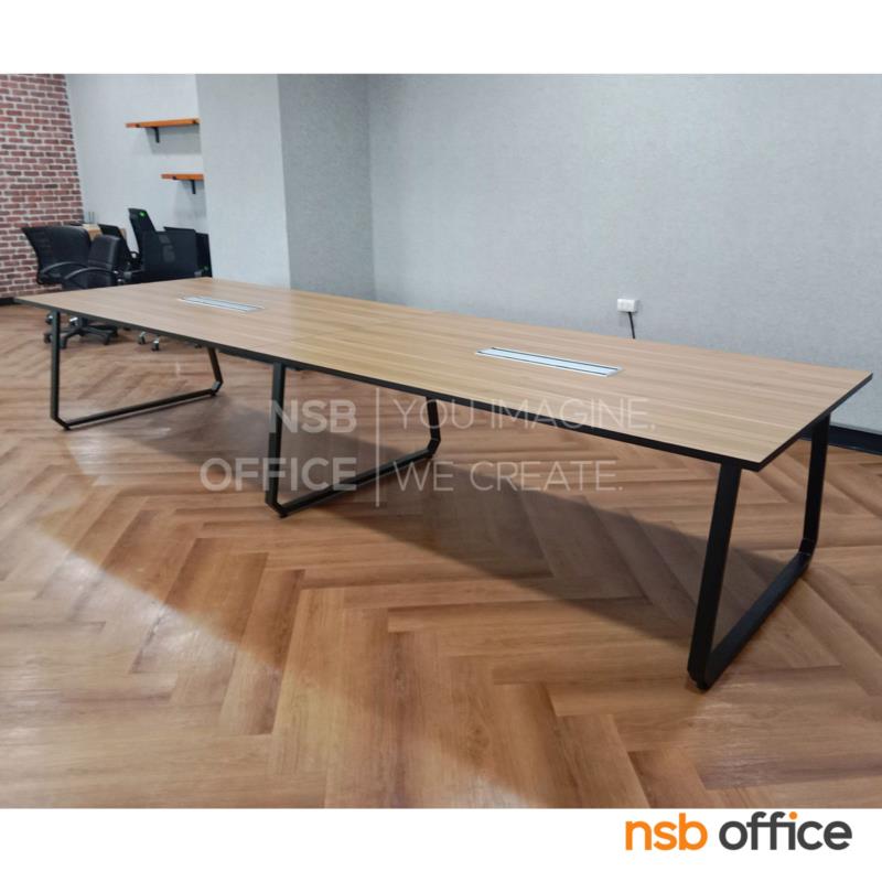 โต๊ะประชุมทรงสี่เหลี่ยม รุ่น Fergus (เฟอร์กัซ) ขนาด 320W , 400W ,480W cm. พร้อมรางไฟแบบสองทาง รหัส A24A006