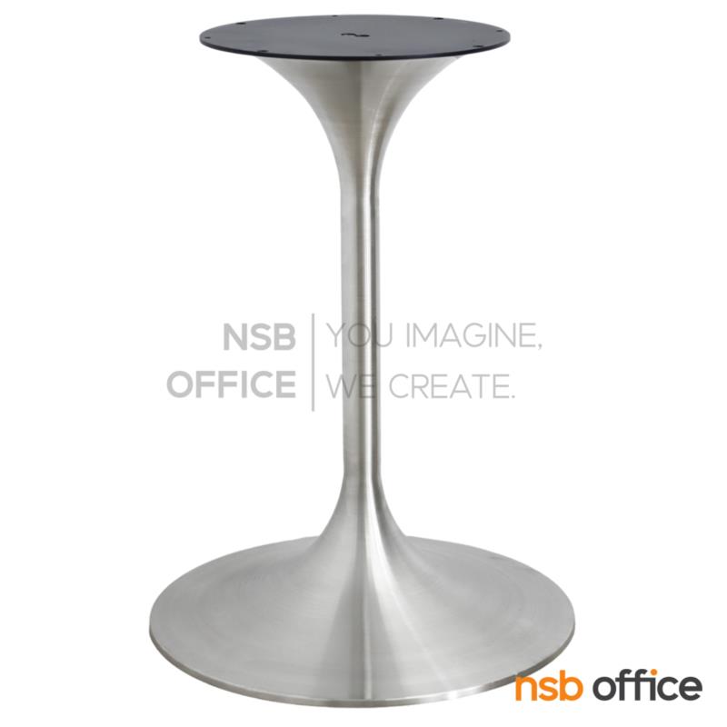 J02A011:ขาโต๊ะบาร์ทรงแจกัน  รุ่น Bay (เบย์) ขนาด 50Di, 65Di cm. สแตนเลส hairline สีเงิน