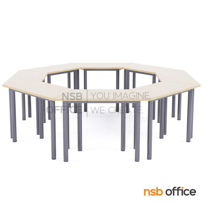 โต๊ะเรียนกิจกรรมทรงคางหมู รุ่น Octal 105, 120, 140W cm ไม่มีล้อเลื่อน (สำหรับกลุ่ม 8 คน)