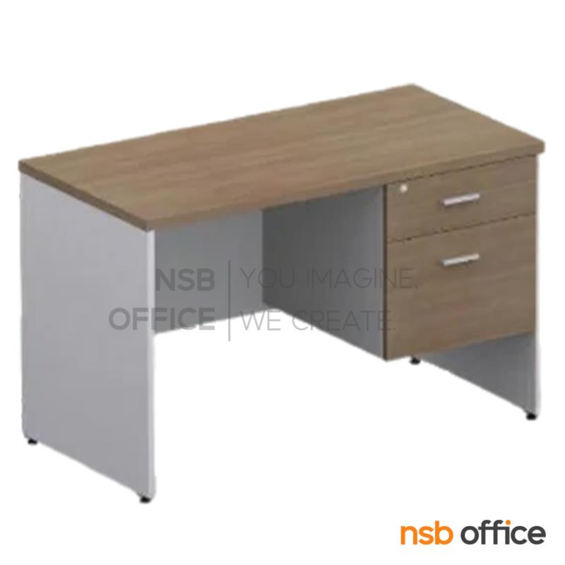 A12A098:โต๊ะทำงาน 2 ลิ้นชัก รุ่น Veldor (เวลดอร์) ขนาด 120W*60D และ 150W*75D cm.  เมลามีนฟรอยด์