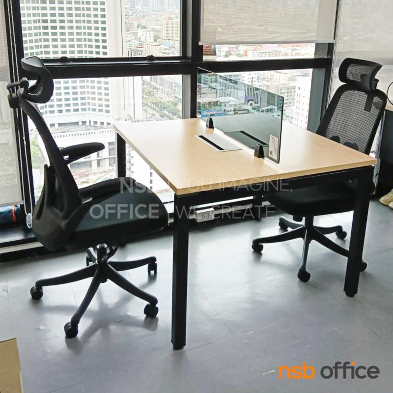 ชุดโต๊ะทำงานกลุ่ม รุ่น Smart  พร้อมมินิสกรีนและกล่องไฟ A24A034-2 ทุกที่นั่ง