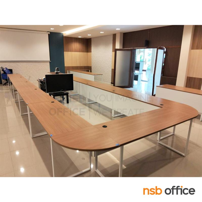โต๊ะประชุมตัวต่อรูปตัวยู 18 ที่นั่ง รุ่น Gravel (กราเวล) ขนาด 700W*280D cm. 