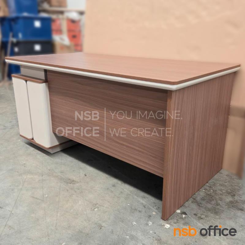 โต๊ะทำงาน 1 ลิ้นชัก 1 บานเปิด รุ่น รุ่น Brenton (เบรนตัน) ขนาด 140W ,160W cm. สีเชอร์รี่ขาว
