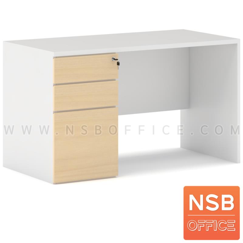 A13A201:โต๊ะทำงาน 3 ลิ้นชักบานเพ่ รุ่น Gemvis (เจมวิส) ขนาด 100W ,120W ,135W ,150W cm.  