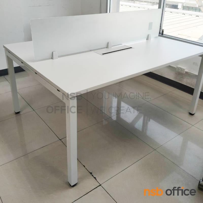 ชุดโต๊ะทำงานกลุ่ม รุ่น Smart  พร้อมมินิสกรีนและกล่องไฟ A24A034-2 ทุกที่นั่ง