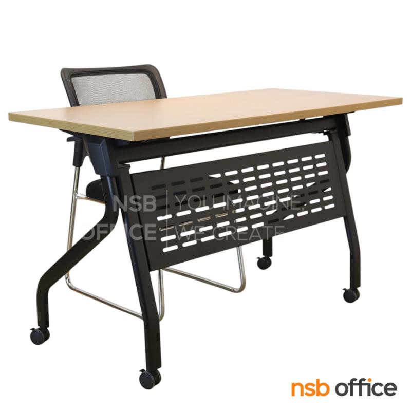 A20A042:ชุดโต๊ะสี่เหลี่ยมพับเก็บได้ล้อเลื่อน รุ่น Veltor (เวลเตอร์)  พร้อมเก้าอี้