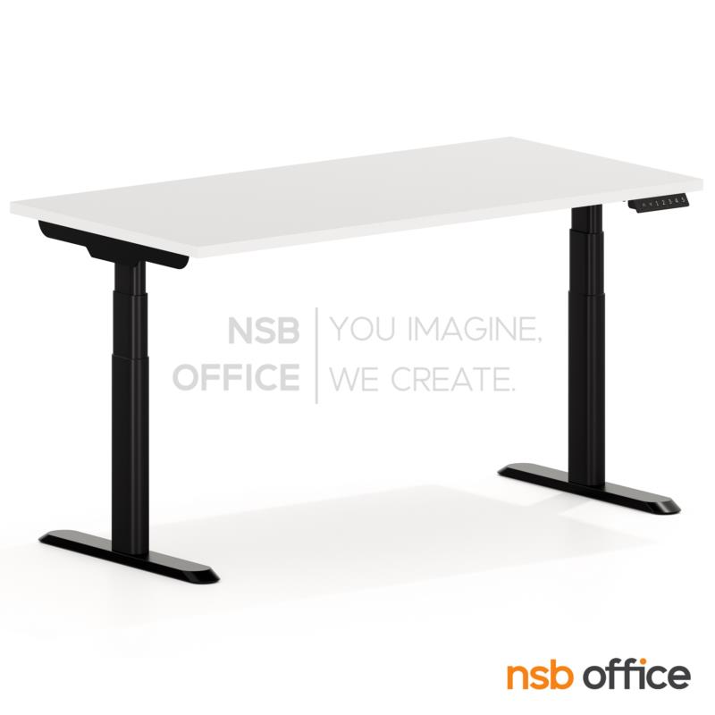A44A011:โต๊ะทำงานปรับระดับไฟฟ้า เพื่อสุขภาพ Sit 2 Stand รุ่น Erwell I (เออเวลล์ 1) ผลิต 2 สี ขาว-ดำ ขาเหล็กกลมมน