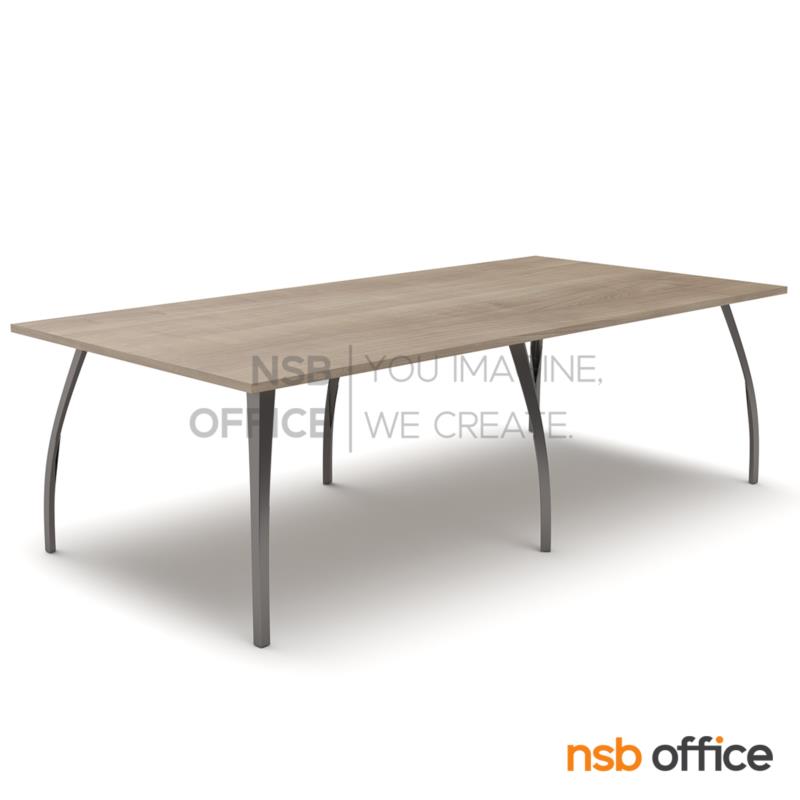 A05A234:โต๊ะประชุมสี่เหลี่ยม รุ่น Vincen (วินเซ็น) ขนาด 240W*120D cm. ขาเหล็กสีเทาเข้ม