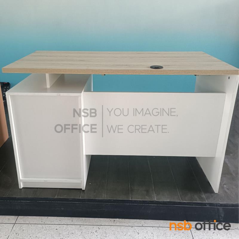 โต๊ะทำงาน 1 ลิ้นชัก 1 บานเปิด รุ่น Faro (แฟโร)  ขนาด 120W cm. พร้อมถาดวางคีย์บอร์ด 