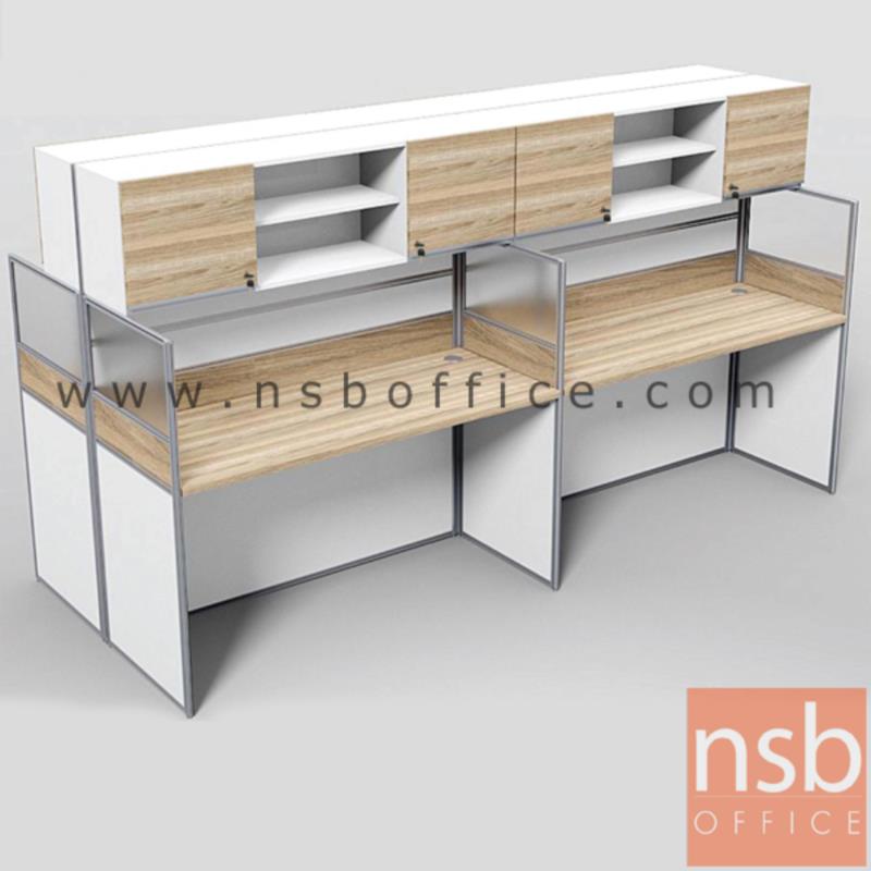 ชุดโต๊ะทำงานกลุ่มหน้าตรง 4 ที่นั่ง รุ่น Barcadi 7 (บาร์คาดี้ 7) ขนาดรวม 246W ,306W cm. มีและไม่มีตู้แขวนเอกสาร 